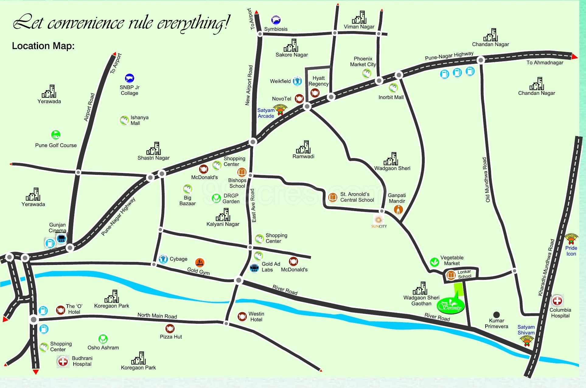 Satyam Serenity Location Map