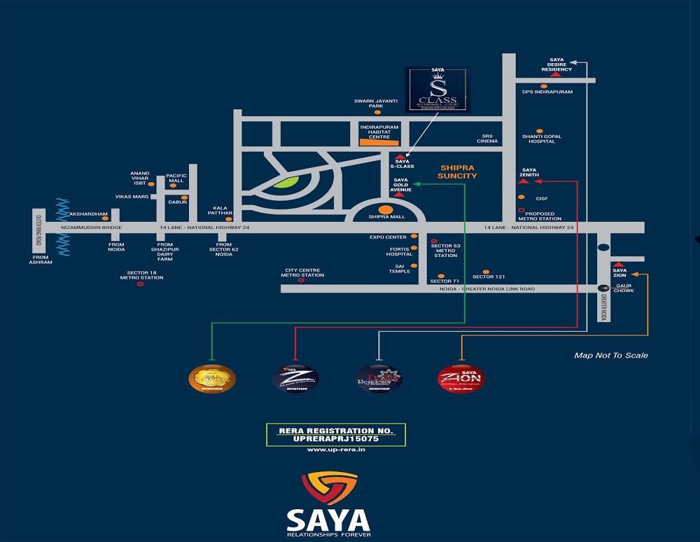 Saya S Class Location Map