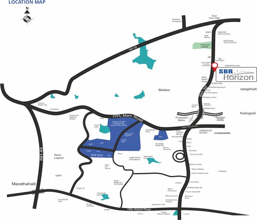 Sbr Horizon Location Map