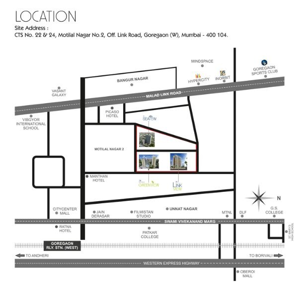 Sethia Green View Location Map