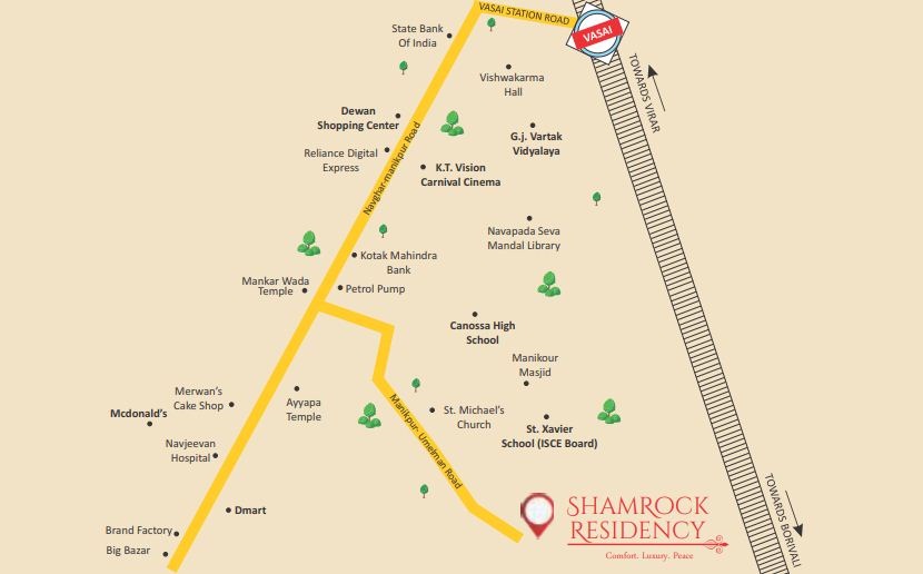 Shantee Shamrock Residency Location Map