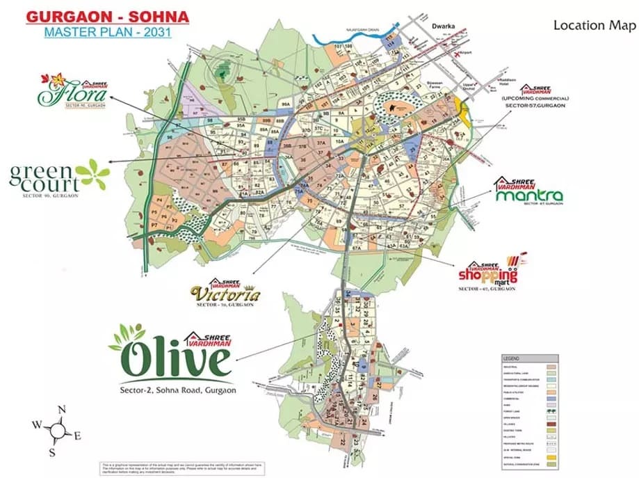 Shree Vardhman Olive Location Map