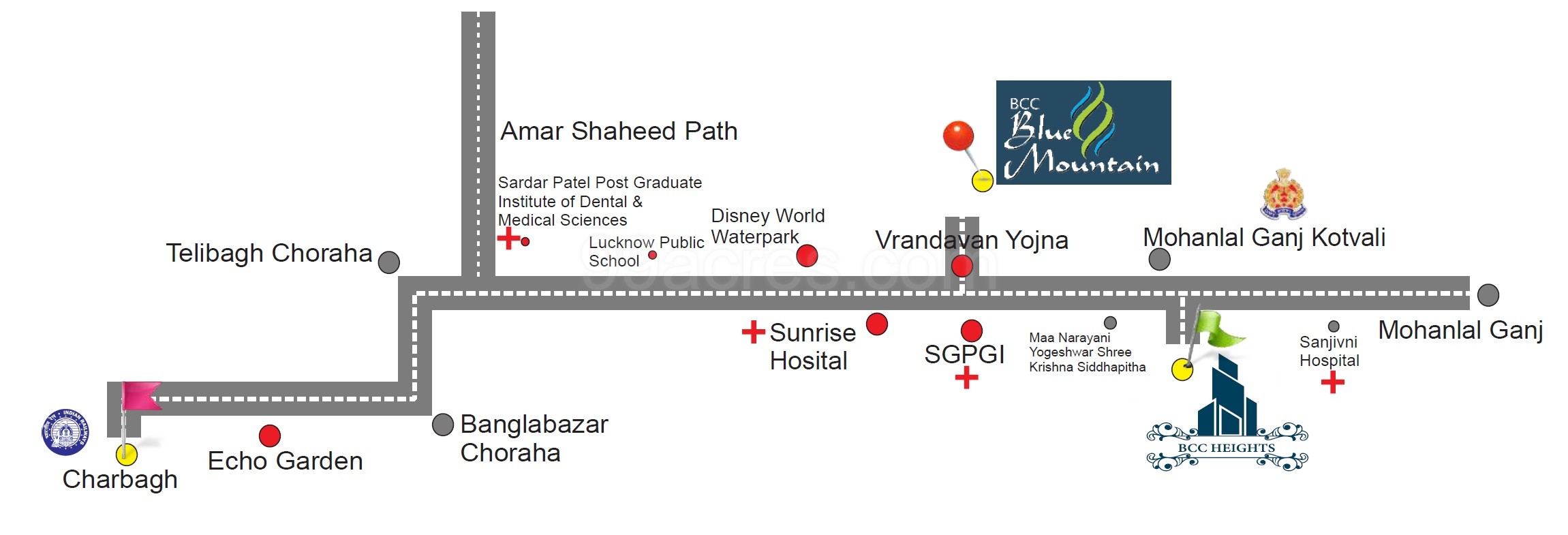 Shri Balaji Bcc Heights Location Map