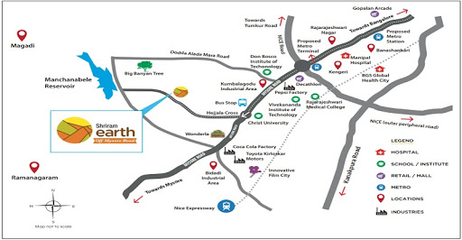 Shriram Earth Location Map