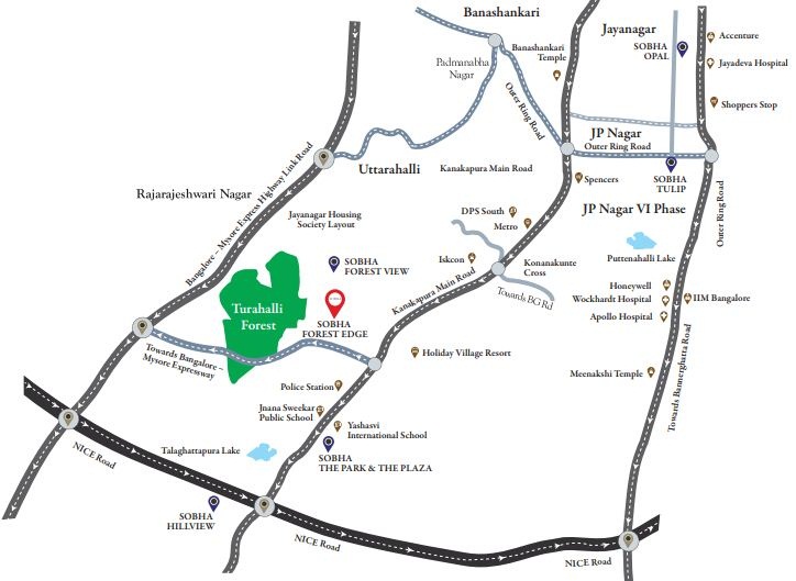 Sobha Forest Edge Location Map