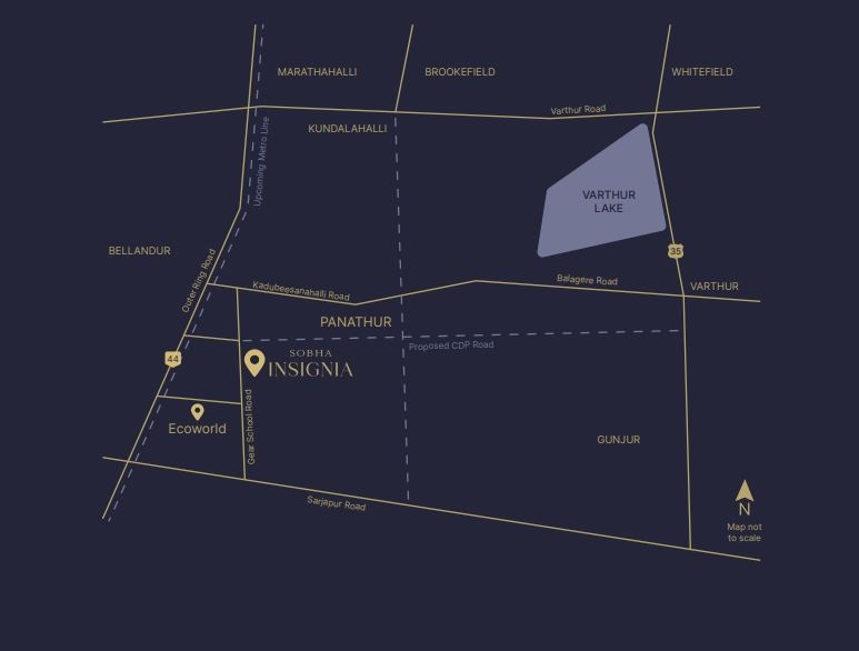 Sobha Insignia Location Map