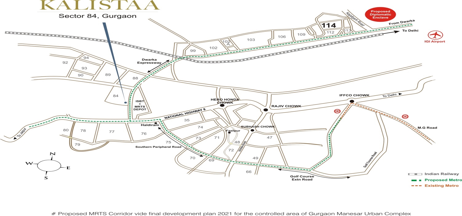 Spaze Kalistaa Location Map