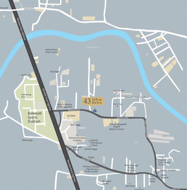 Sukhwani 43 Privet Drive Location Map