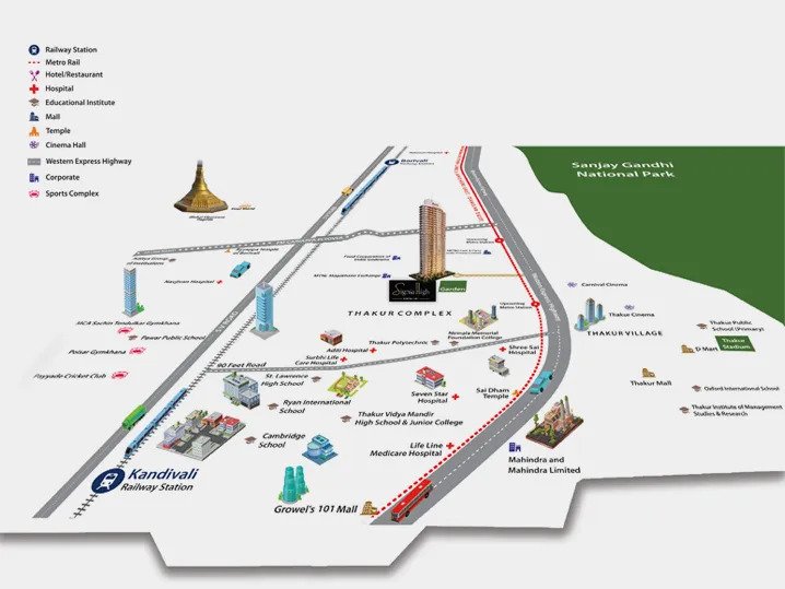 Sunteck High Location Map