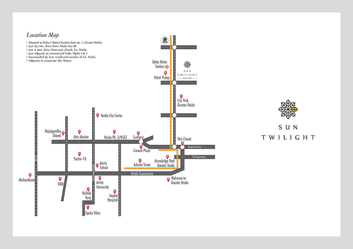 Suntwilight Villas Location Map