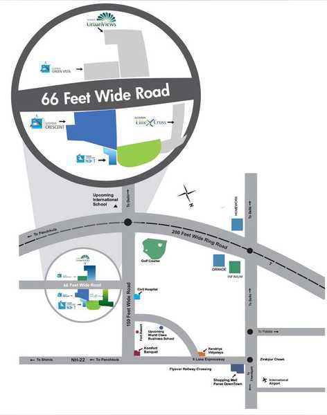 Sushma Elite Cross Location Map