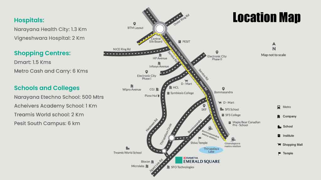 Svamitva Emerald Square Location Map