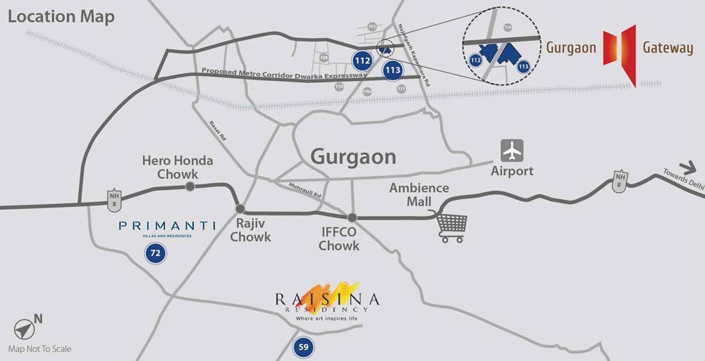 Tata Gurgaon Gateway Location Map