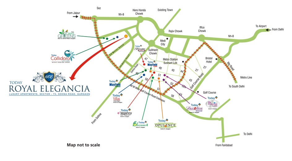 Today Royal Elegancia Location Map