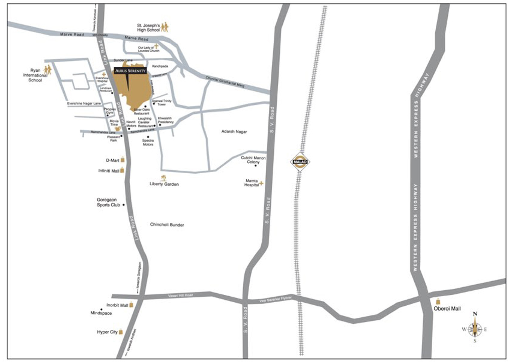 Transcon Auris Serenity Location Map