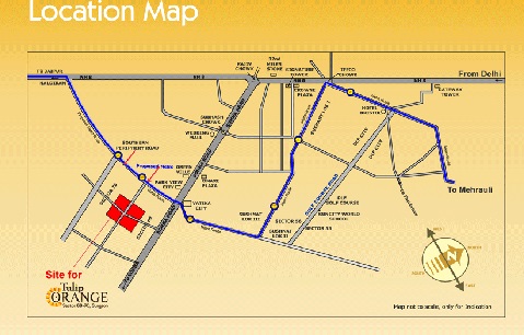 Tulip Orange Location Map