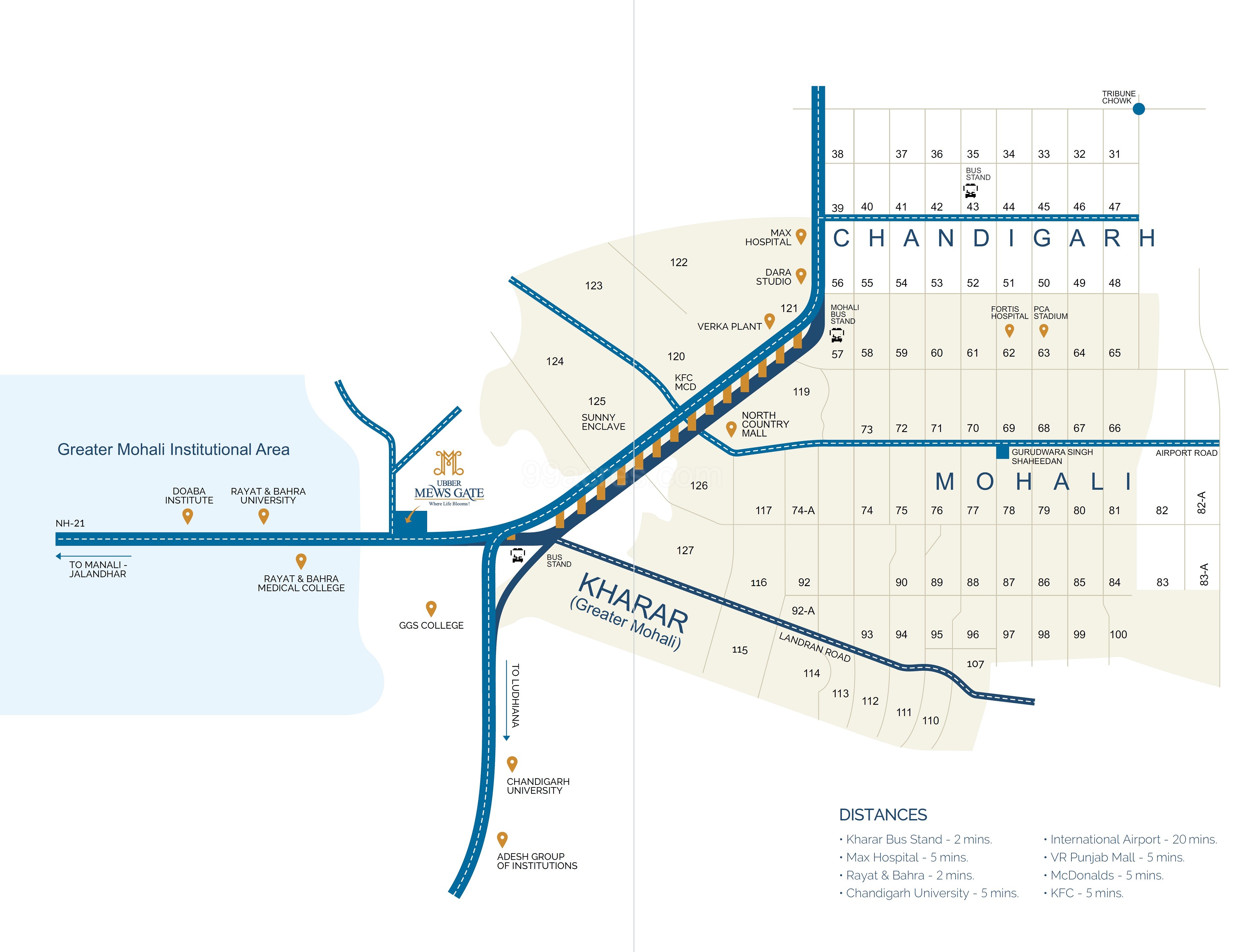 Ubber Mews Gate Location Map