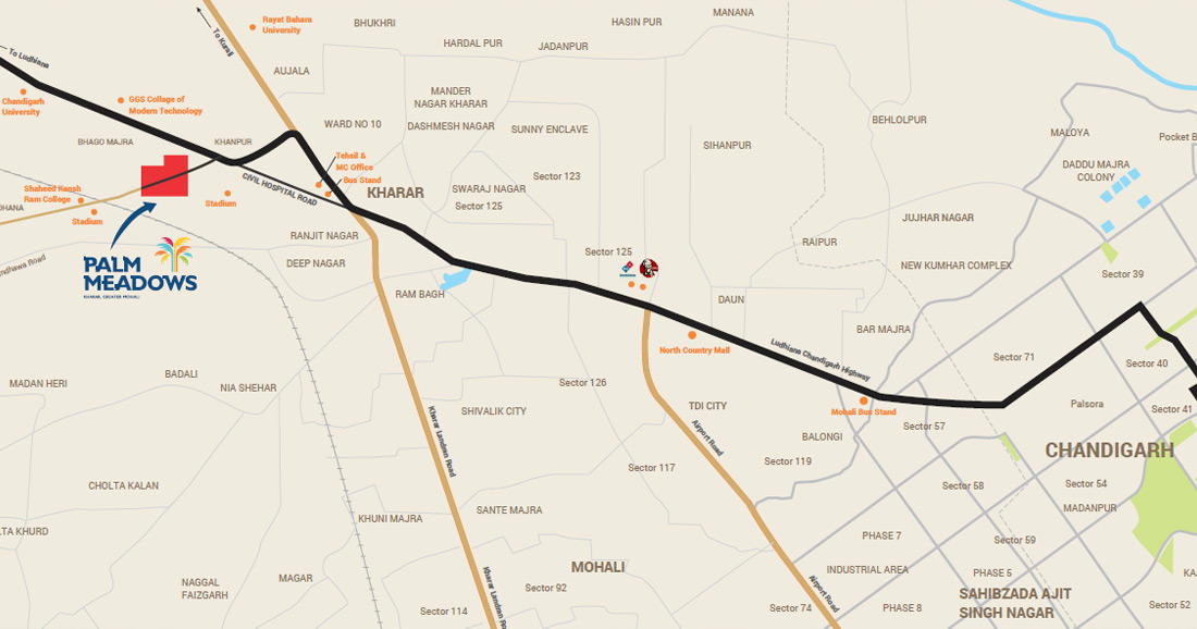 Ubber Palm Meadows Location Map