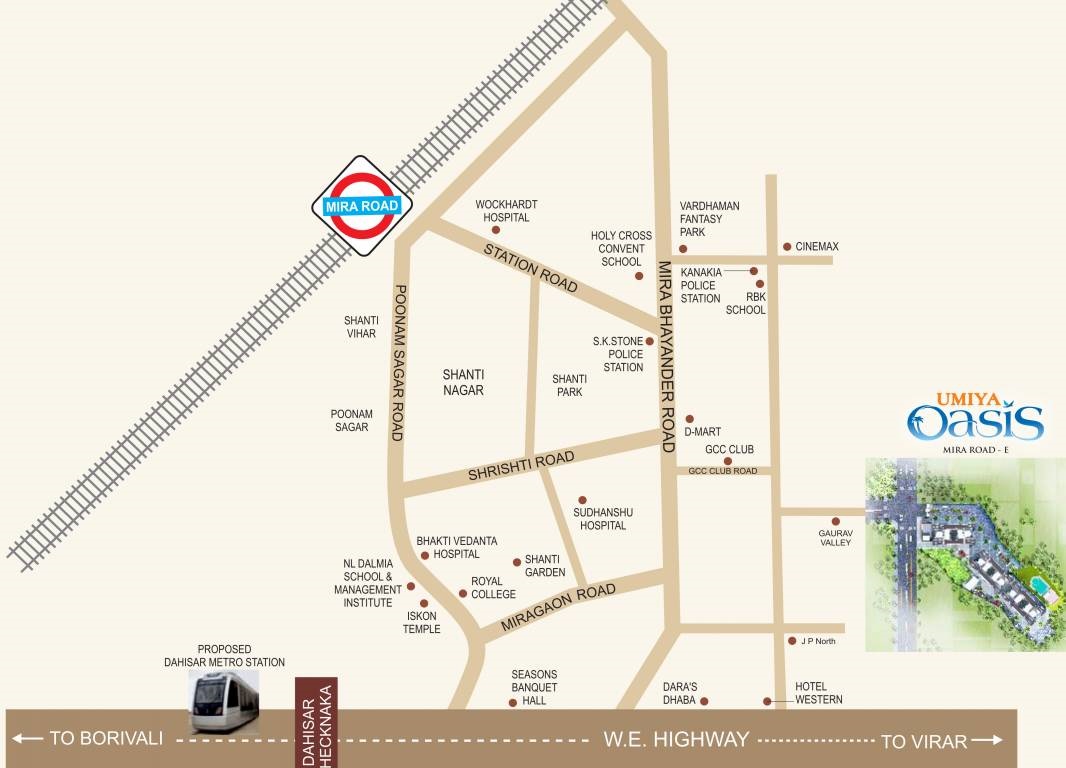 Umiya Oasis Location Map