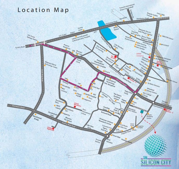 United Sai Silicon City Location Map