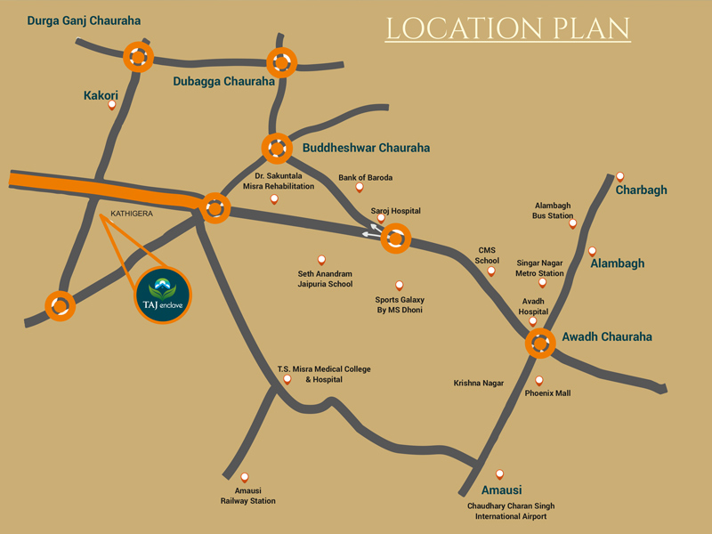 Urbanaid Taj Enclave Location Map