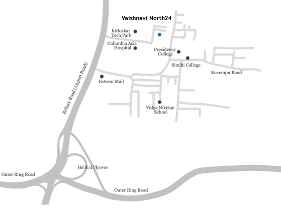 Vaishnavi North24 Location Map