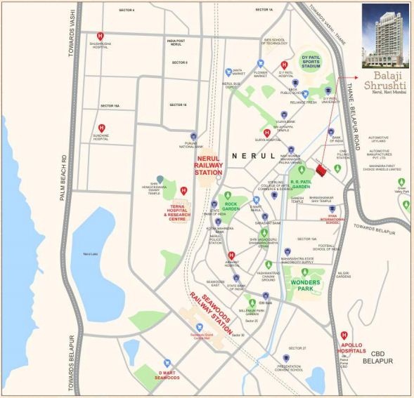 Varsha Balaji Shrushti Location Map