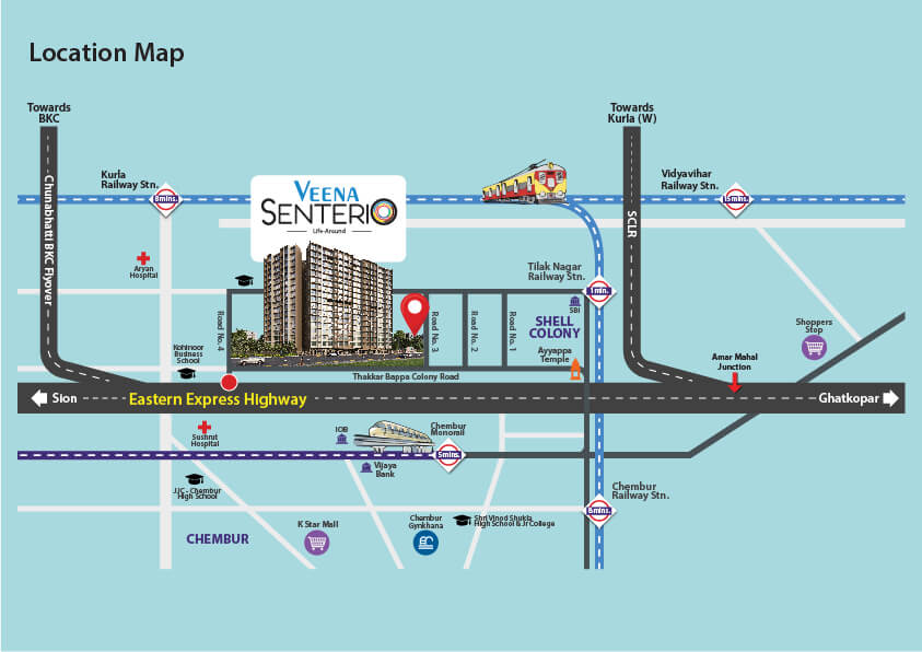 Veena Senterio Location Map