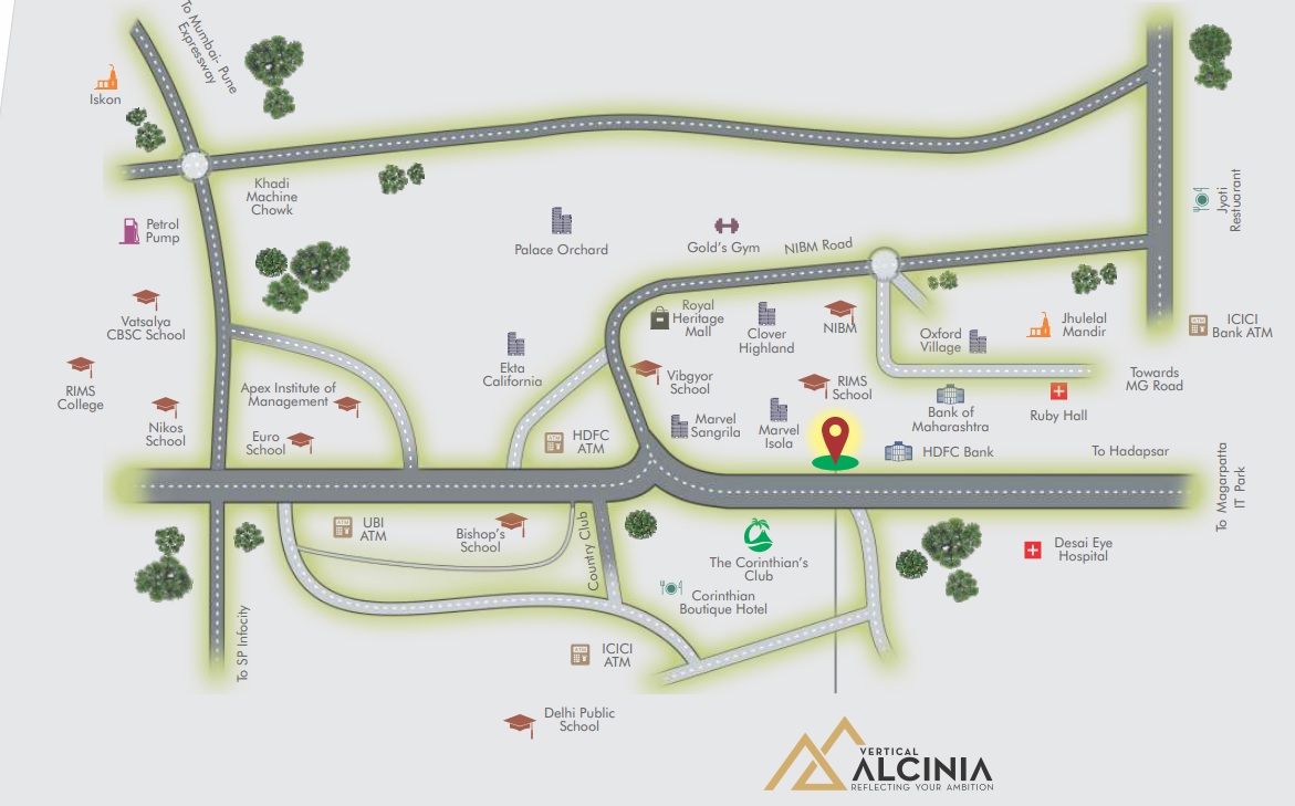 Vertical Alcinia Location Map