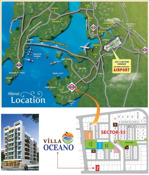 Villa Oceano Location Map