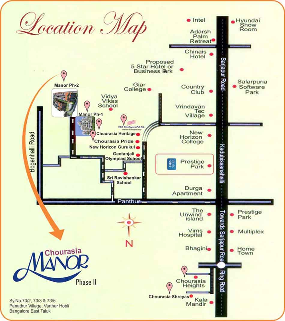 Vkc Chourasia Manor Phase 2 Location Map