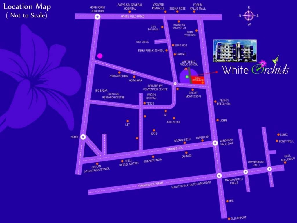 Vsv White Orchids Location Map