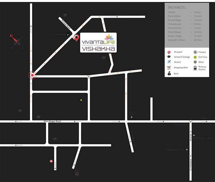 Yashada Vivanta Life Vishakha Location Map