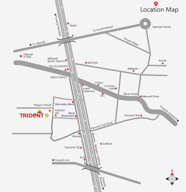 Yashoda Trident 9 Location Map