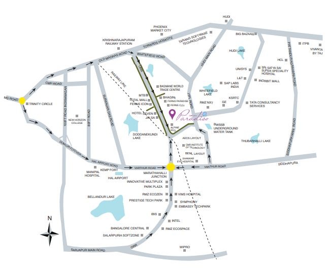 Zonasha Paradiso Location Map