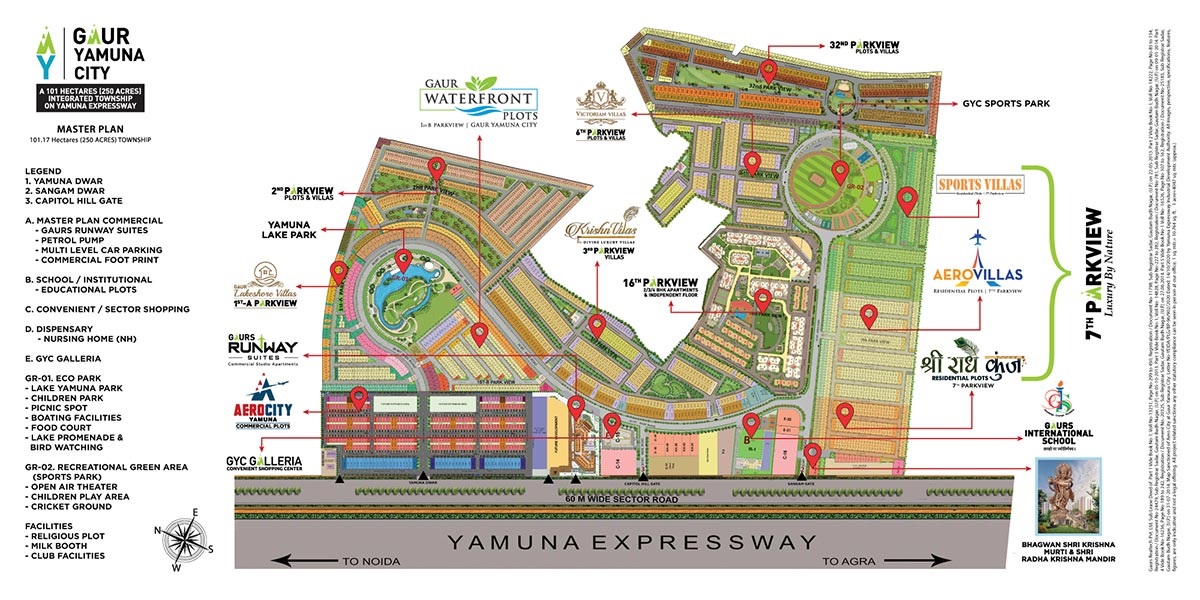 Gaur Yamuna City Aero Villas Master Plan