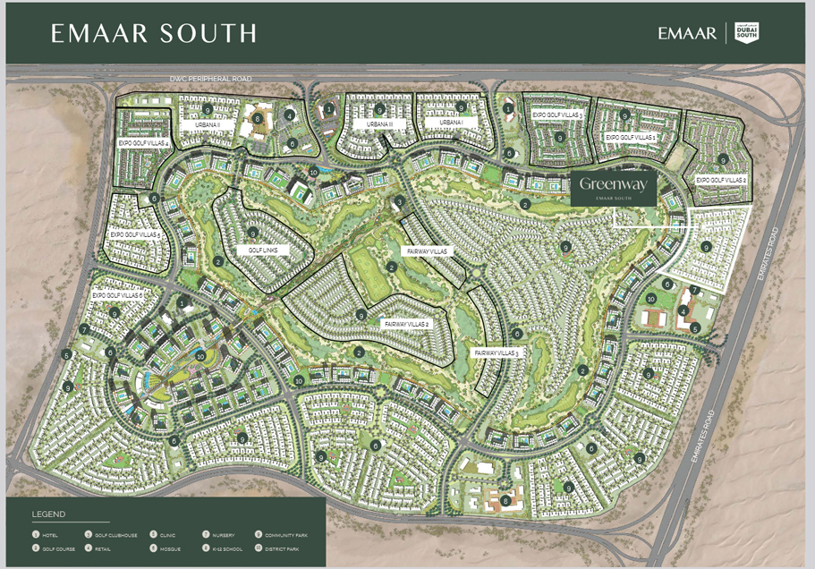 Greenway At Emaar South Master Plan