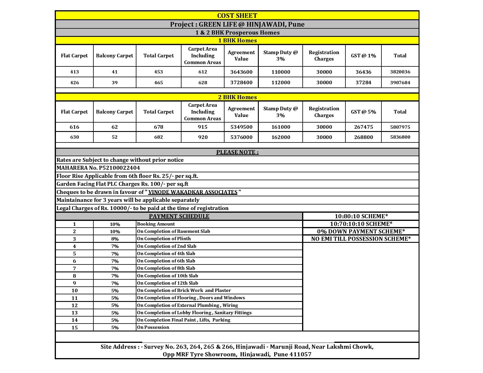 Earnest Green Life Price List